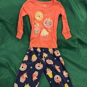 carters 18M unicorn donut pajamas